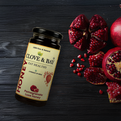 100% Pure and Natural Pomegranate Luxe Honey at Clove and Bay