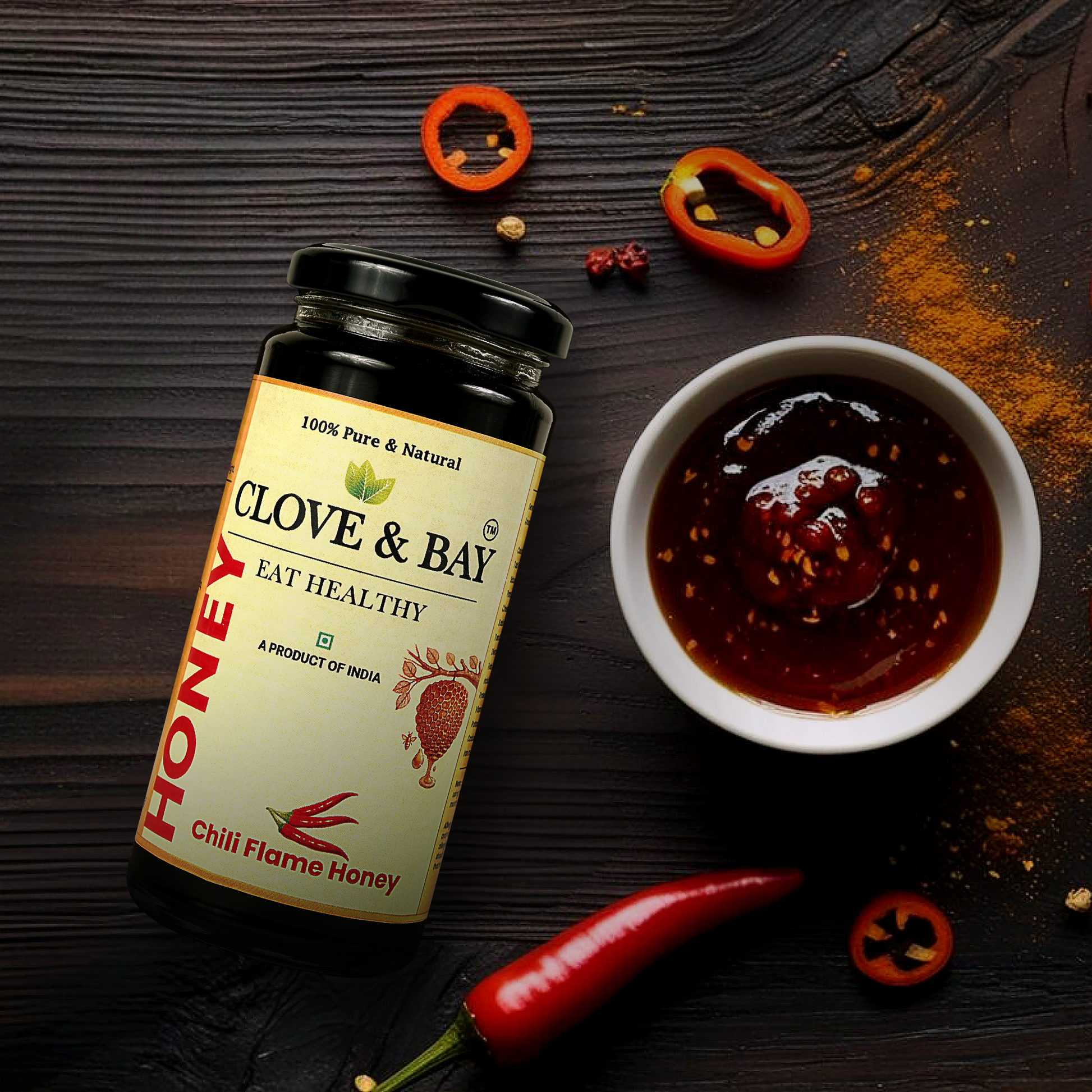 Clove and Bay chili infused honey