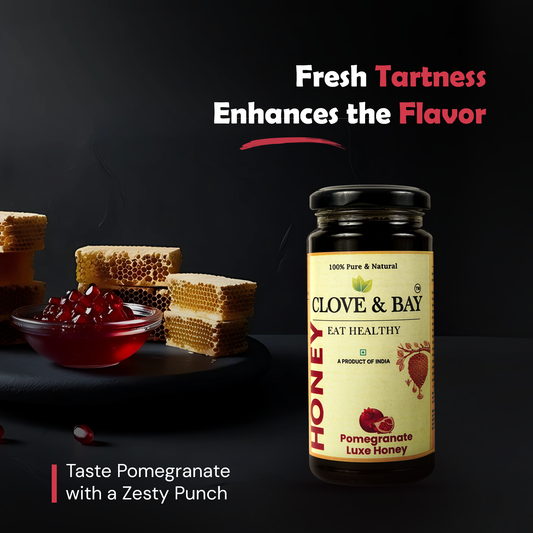 Pomegranate infused honey at Clove and Bay