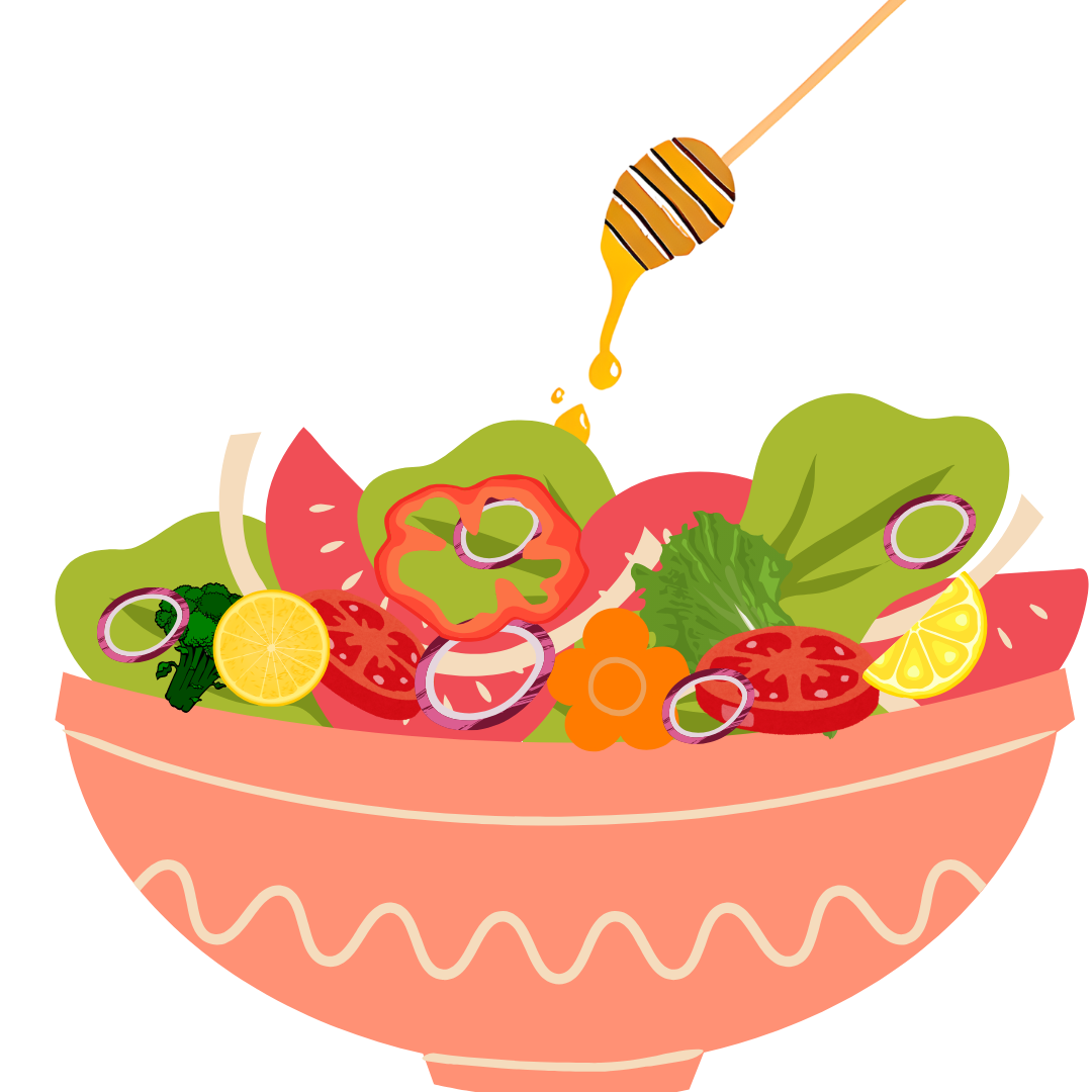 vegetable salad with honey